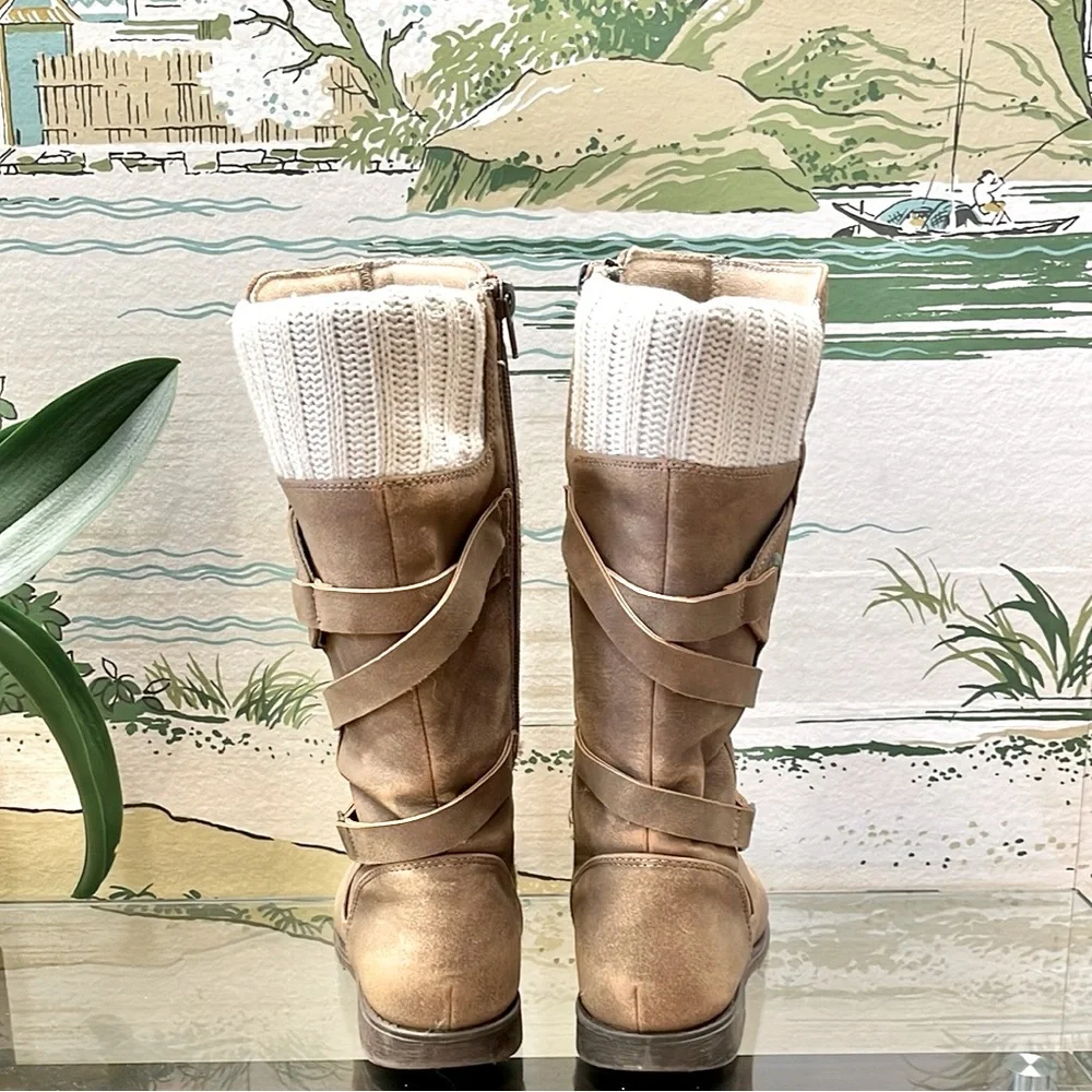 Stylish Brown Knee-High Lined Boots